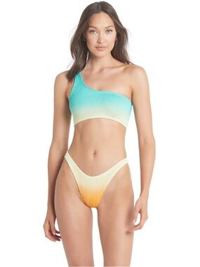 New Bond-Eye Scrunchy Asymmetric One Shoulder Bikini Top